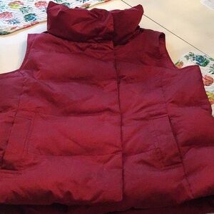 COPY - COPY - J. Jill Burgundy Puffer Vest